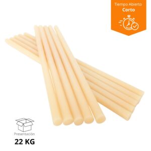 Barras de hot melt 22 kg (Ø11.5 mm, 30 cm) Tiempo abierto corto